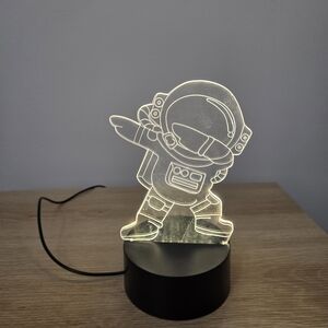 Astronaut LED Acrylic Night Light - Clear/White Glow